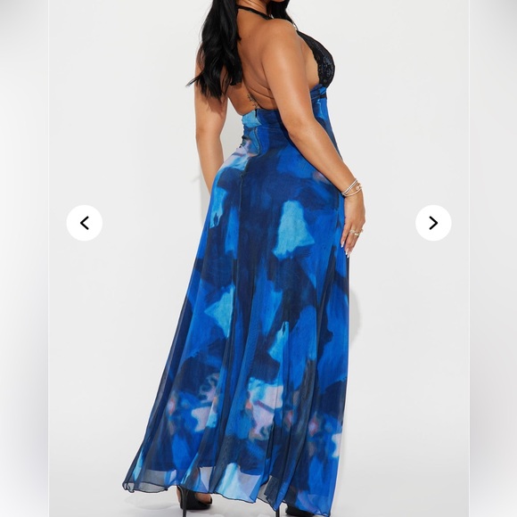 Chic Sleeveless Maxi Dress 💙🖤 - Picture 3 of 6
